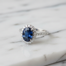 Anel Ouro 18K com Safira